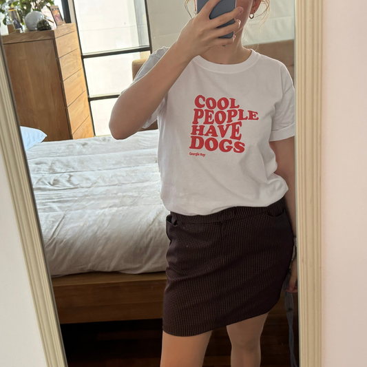 Cool People Have Dogs Tshirt White