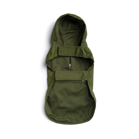 Dog Raincoat Olive Green