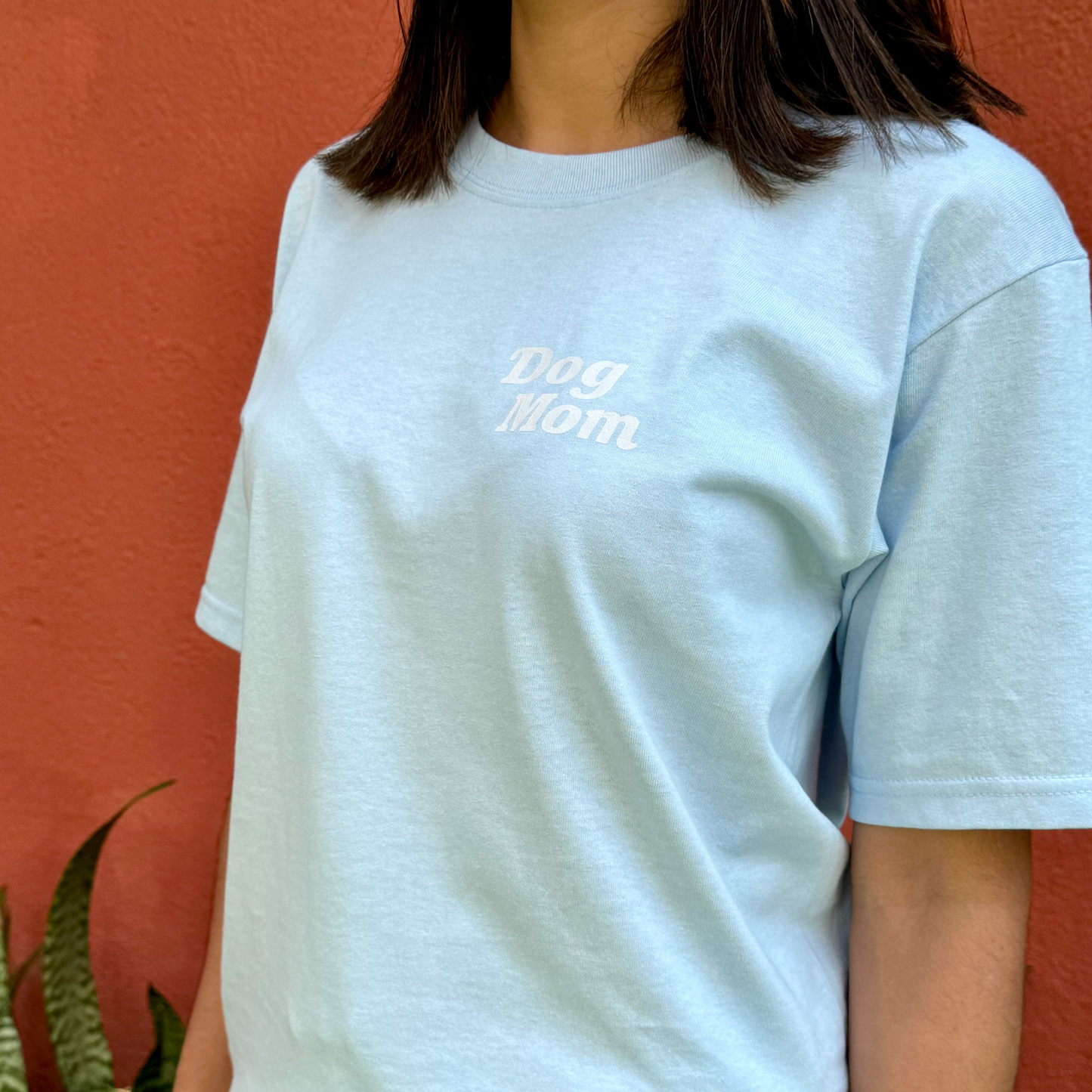 Dog Mom Tshirt Baby Blue