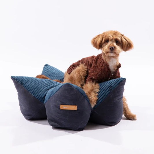 OULU X PEHOM Cuddle Pet Pillow Bed - Navy Blue