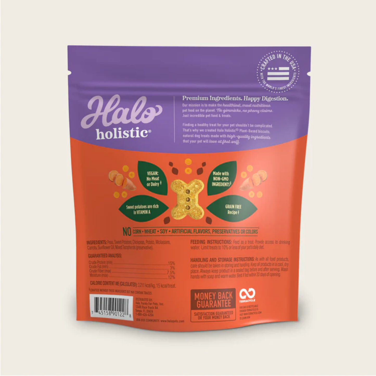 Plant-Based Dog Treats with Sweet Potato & Carrots