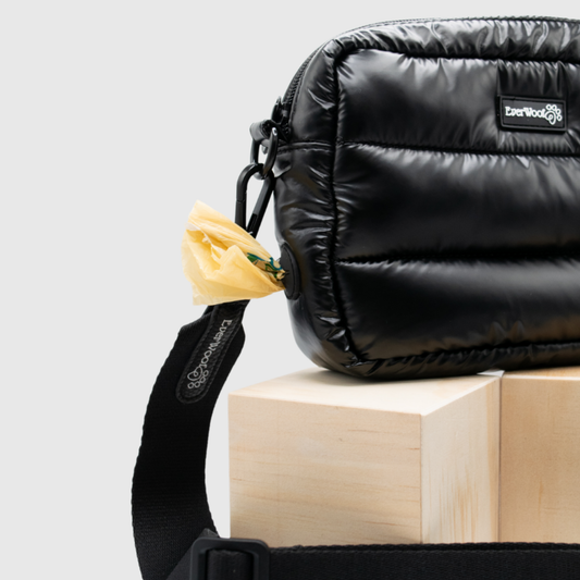 Dog Mom Walkie Bag Puffer Black