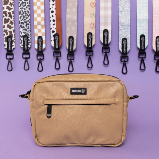 Dog Mom Walkie Bag Leather Nude