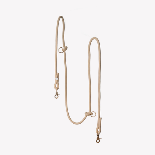 Tan Hands Free Braided Leash