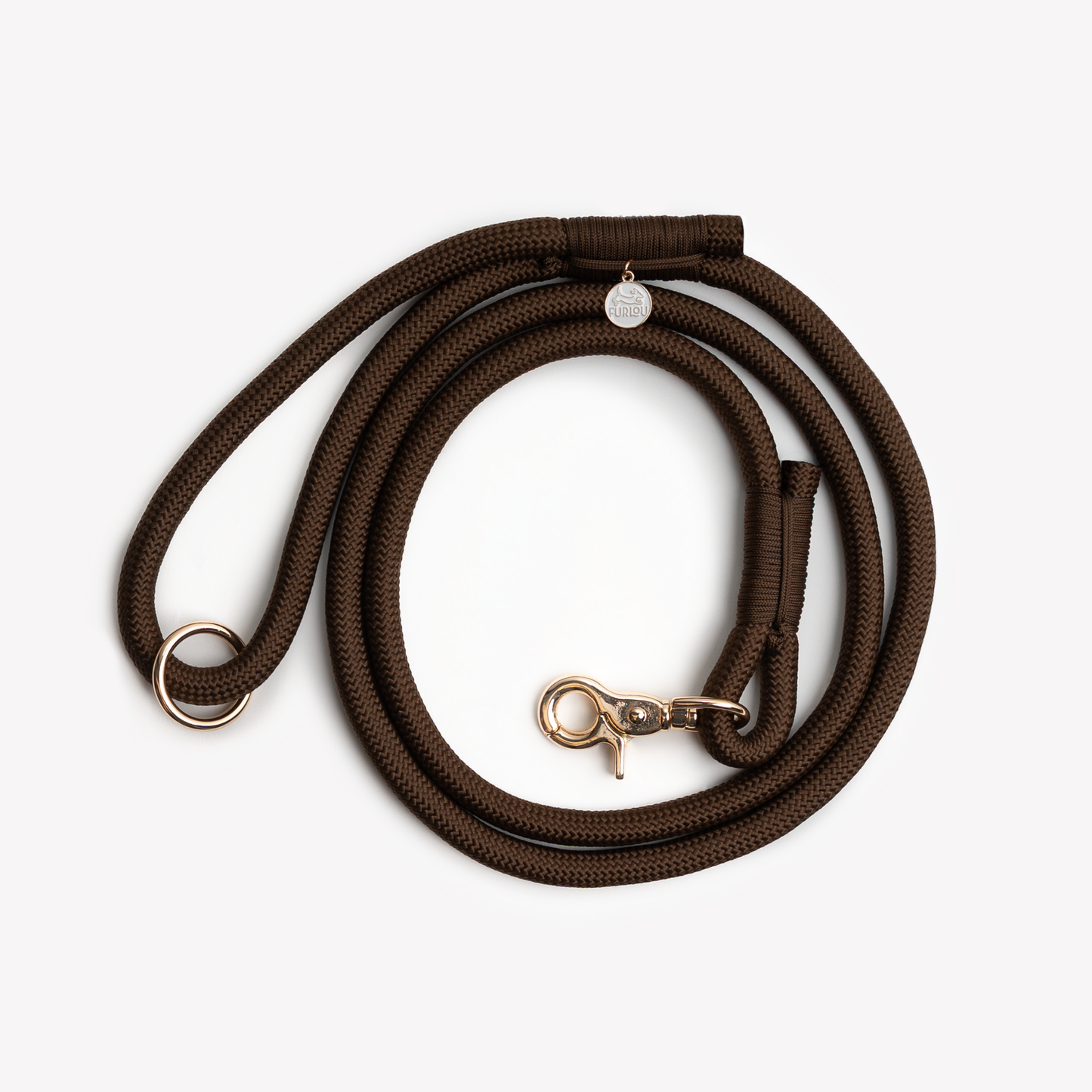 Brown Braided Rope Leash