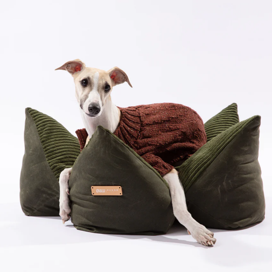 OULU X PEHOM Cuddle Pet Pillow Bed - Olive Green