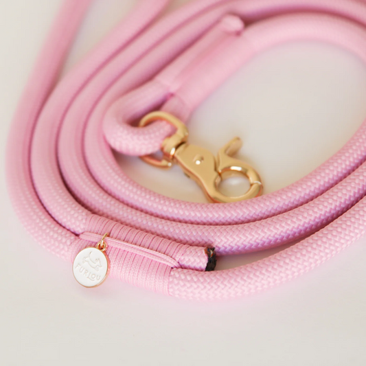 Baby Pink Braided Rope Leash