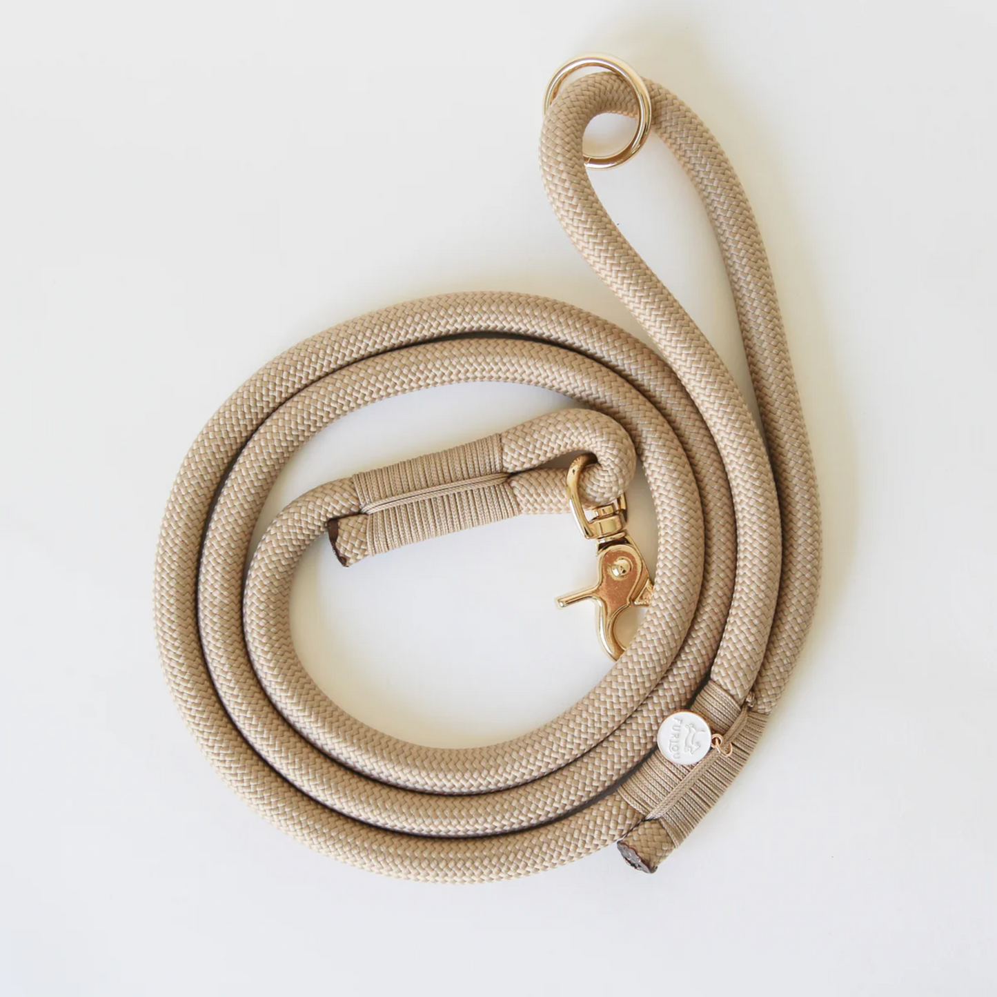Tan Braided Rope Leash