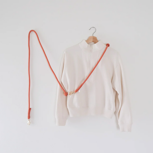 Terracotta Hands Free Braided Leash