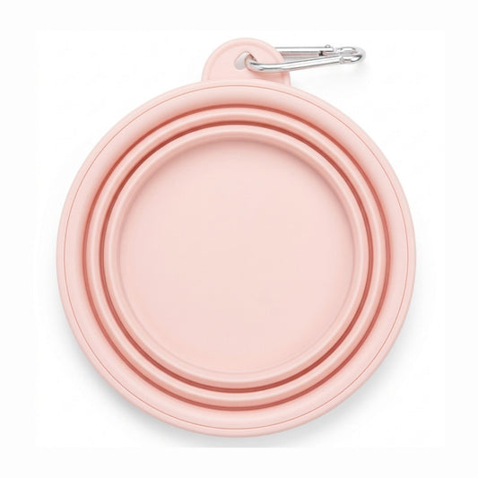 Collapsible Dog Bowl Pastel Pink
