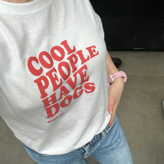 Cool People Have Dogs Tshirt White