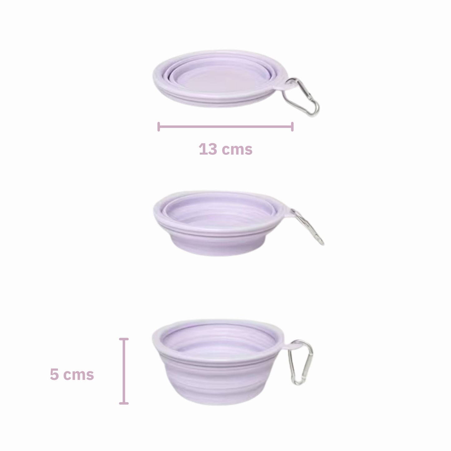 Collapsible Dog Bowl Pastel Lilac