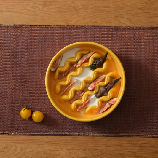 Macroni Line Slow Bowl Yellow