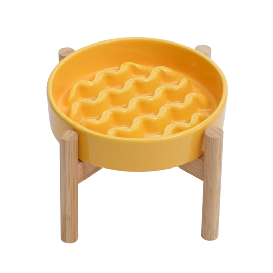Macroni Line Slow Bowl Yellow