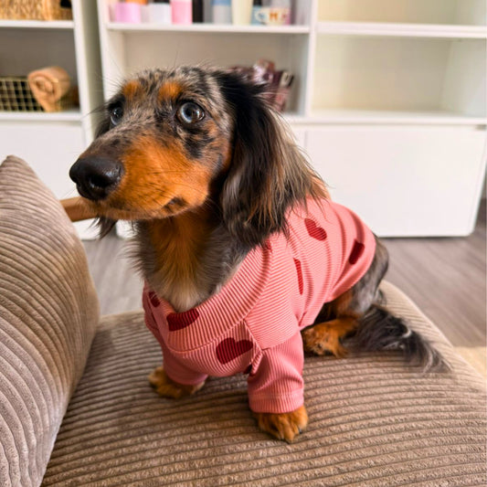 Ribbed Hearts Sweatshirt