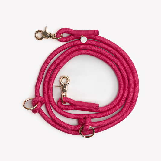Magenta Hands Free Braided Leash