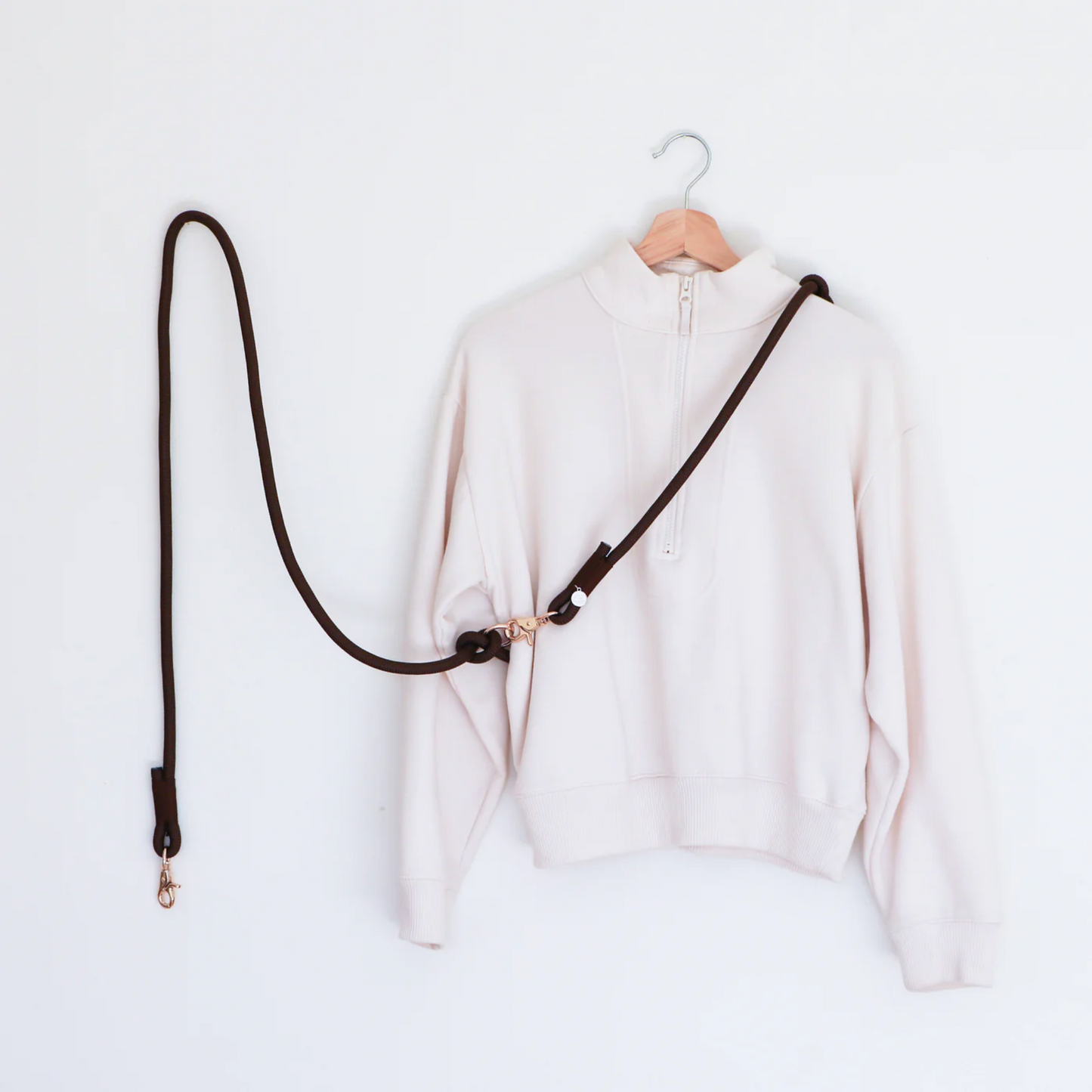 Brown Hands Free Braided Leash