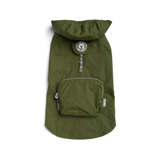 Dog Raincoat Olive Green
