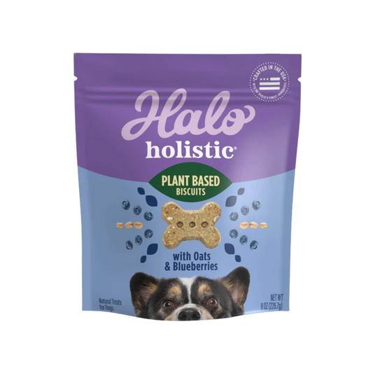 Plant-Based Dog Treats with Oats and Blueberries