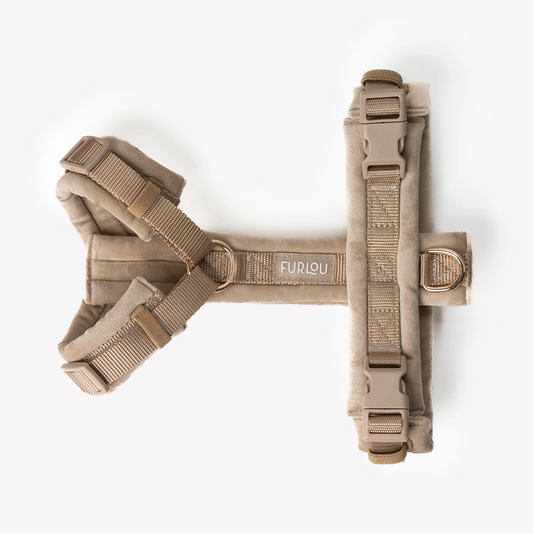 Sand Velvet Dog Harness