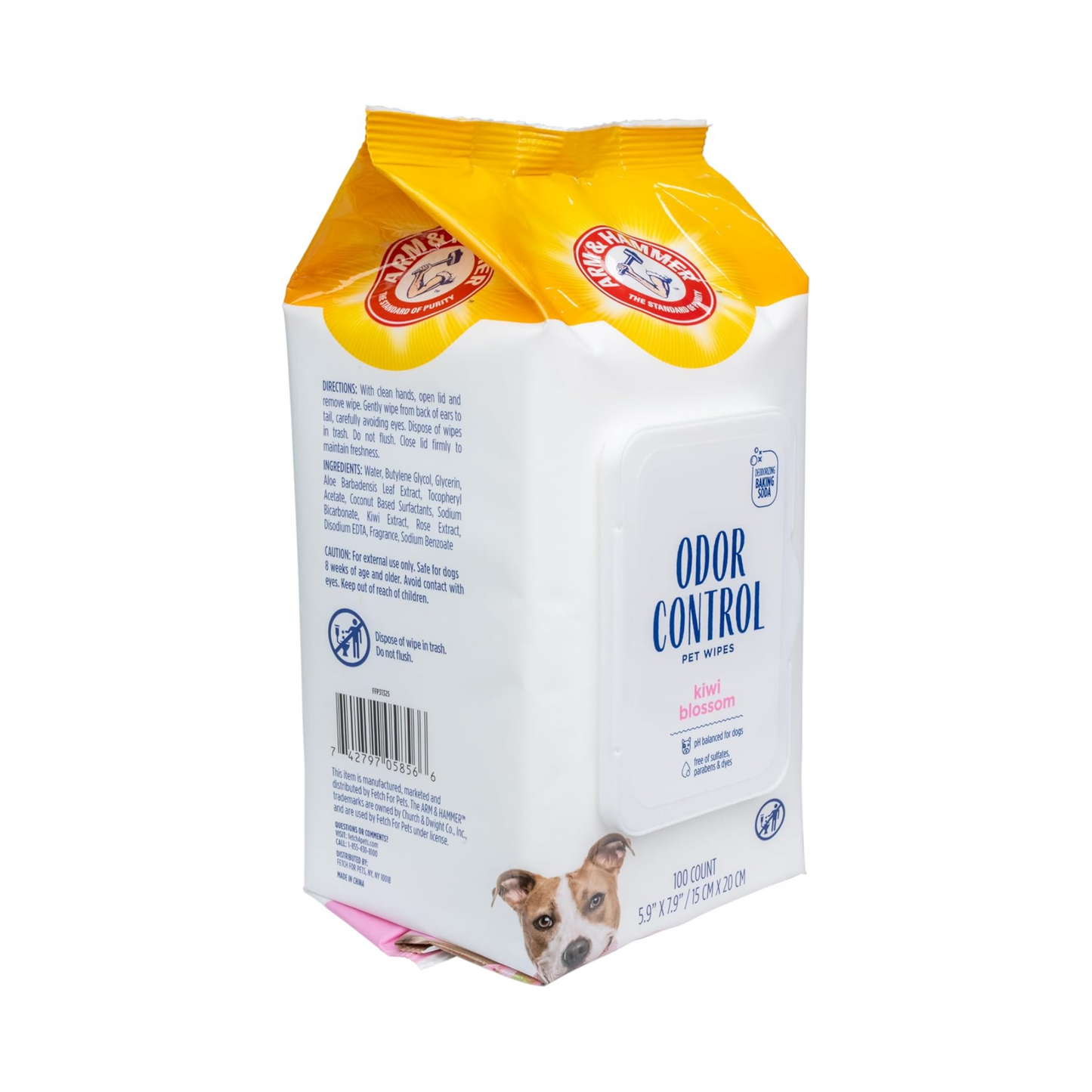 Odor Control Pet Wipes Kiwi Blossom