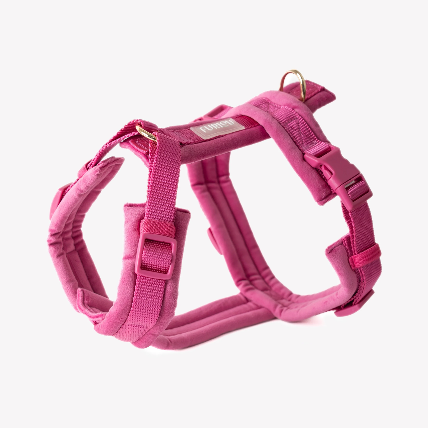 Magenta Velvet Dog Harness