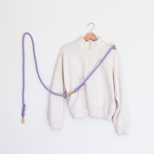 Lavender Hands Free Braided Leash