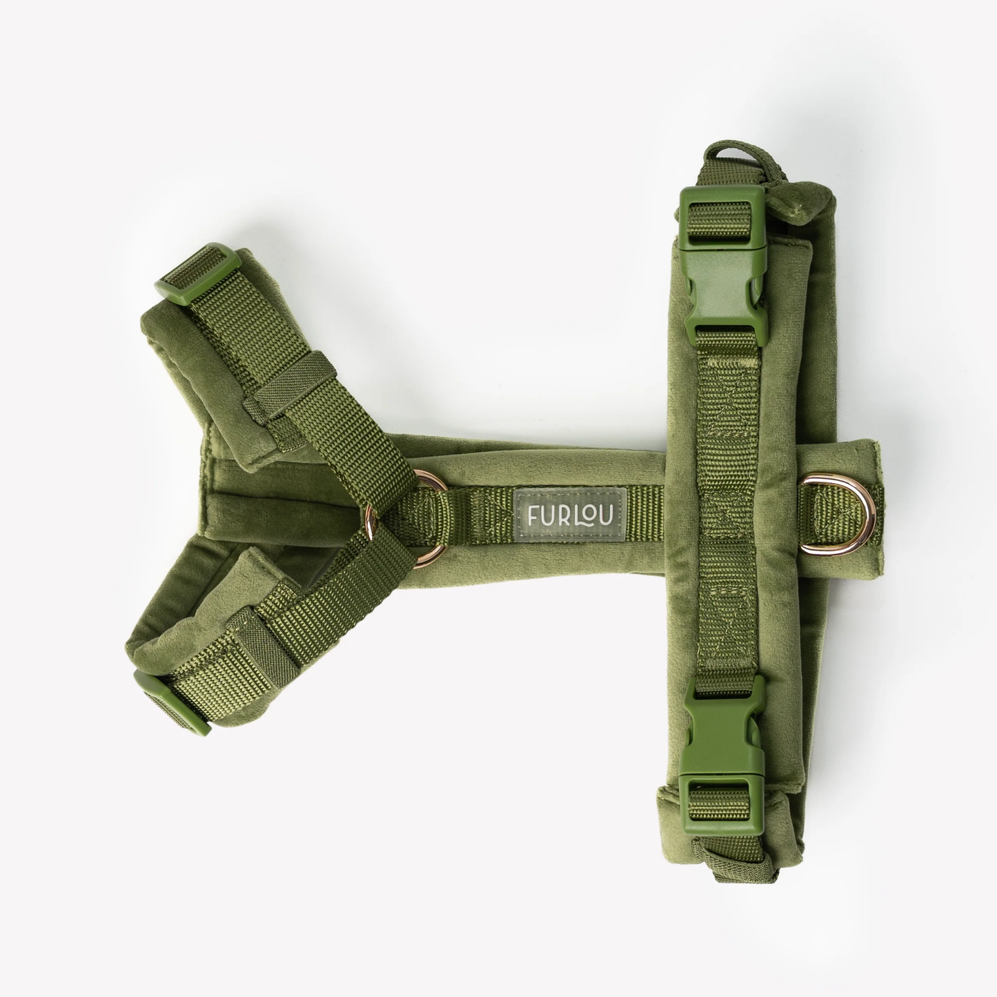 Green Velvet Dog Harness