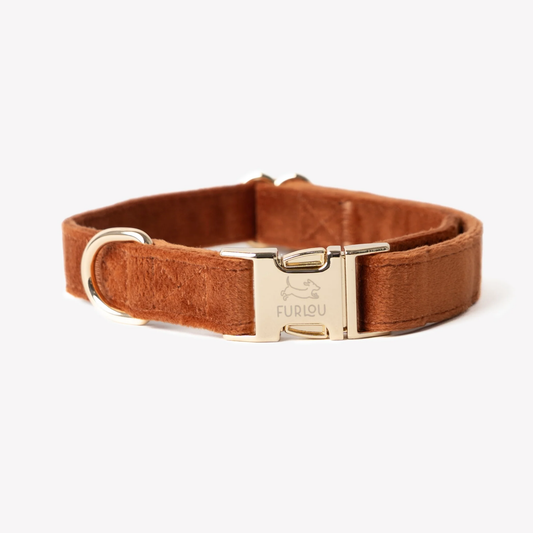Clay Velvet Dog Collar