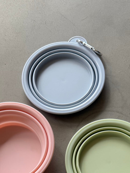 Collapsible Dog Bowl Pastel Blue