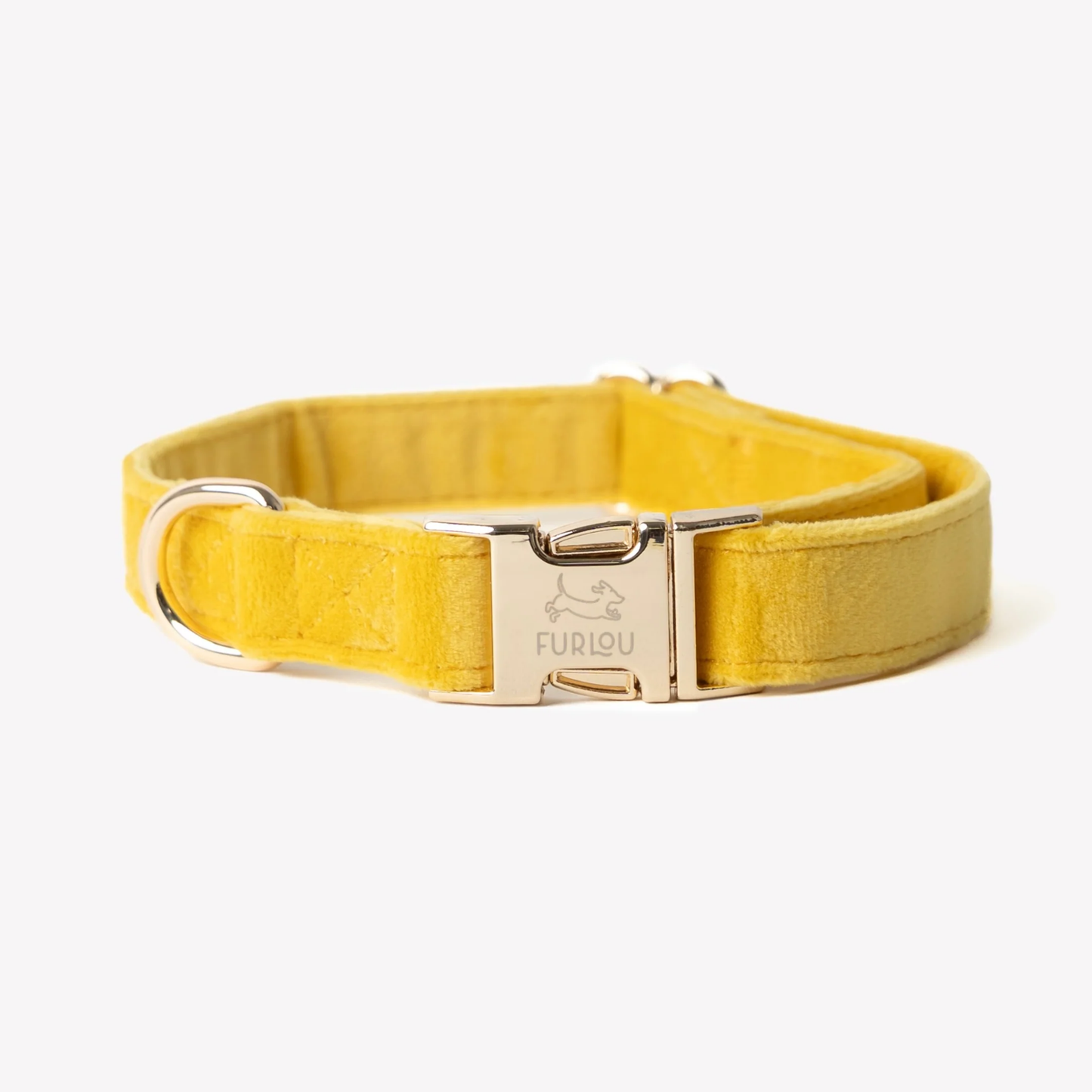 Yellow Velvet Dog Collar
