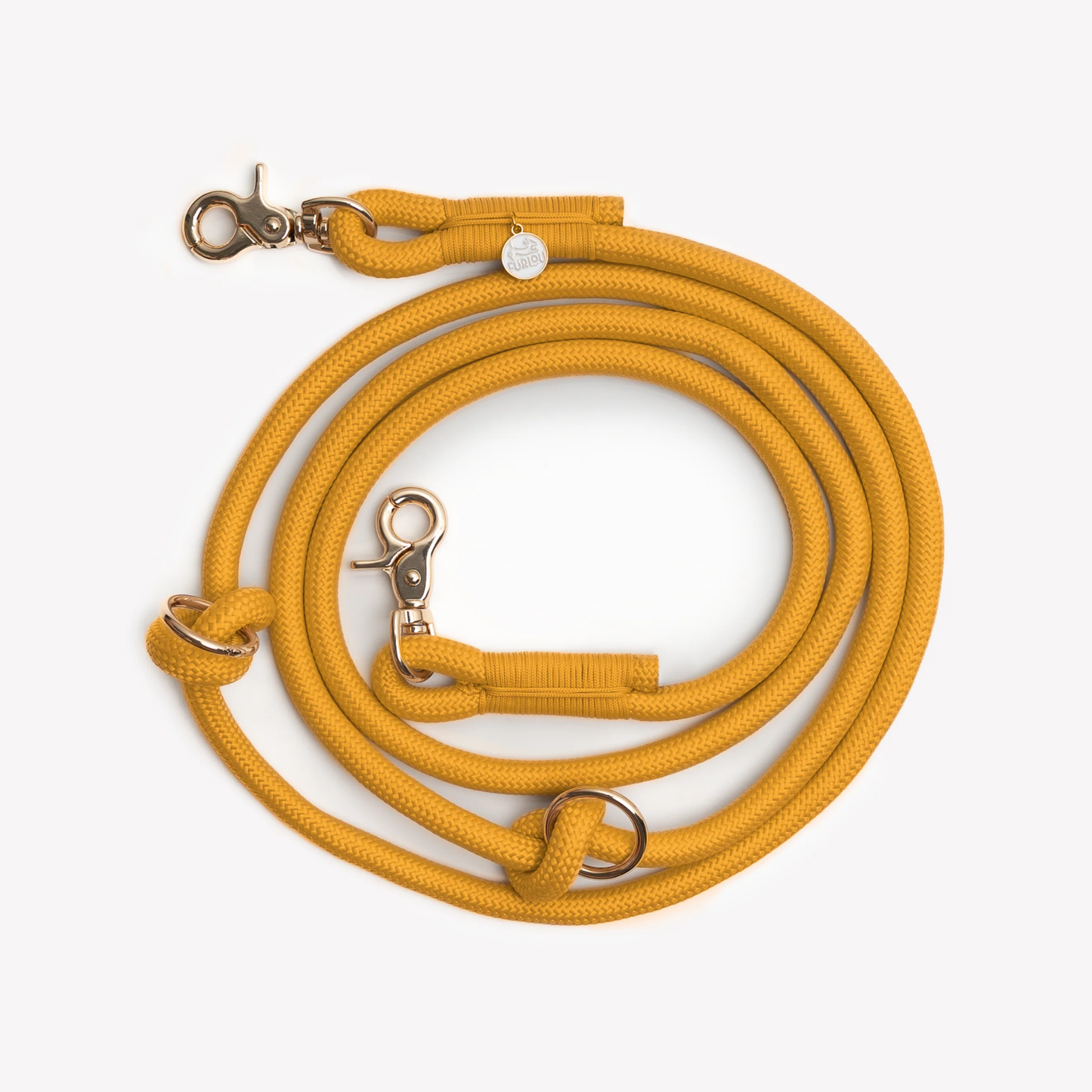 Yellow Hands Free Braided Leash