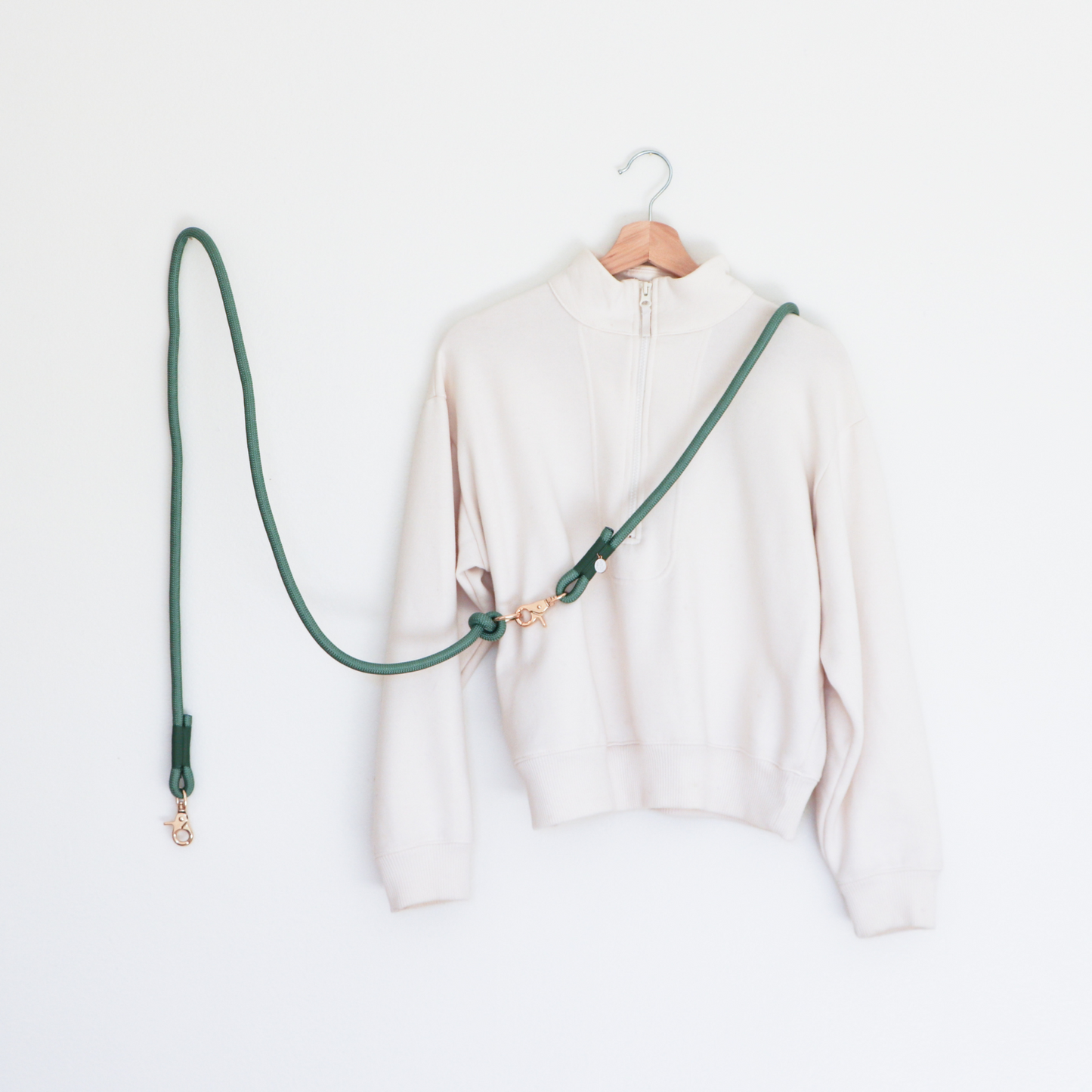 Sage Green Hands Free Braided Leash