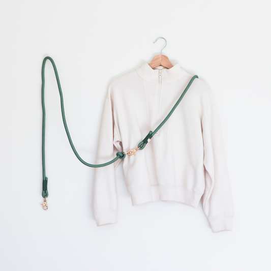 Sage Green Hands Free Braided Leash