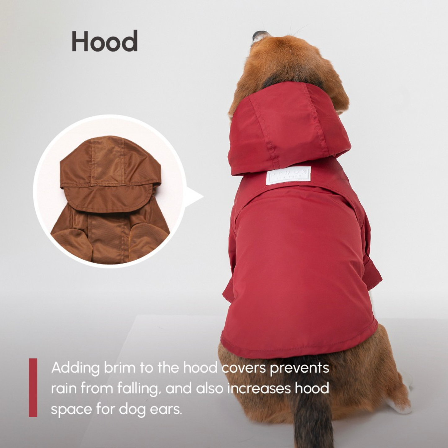Tribeca Adjustable Raincoat Red