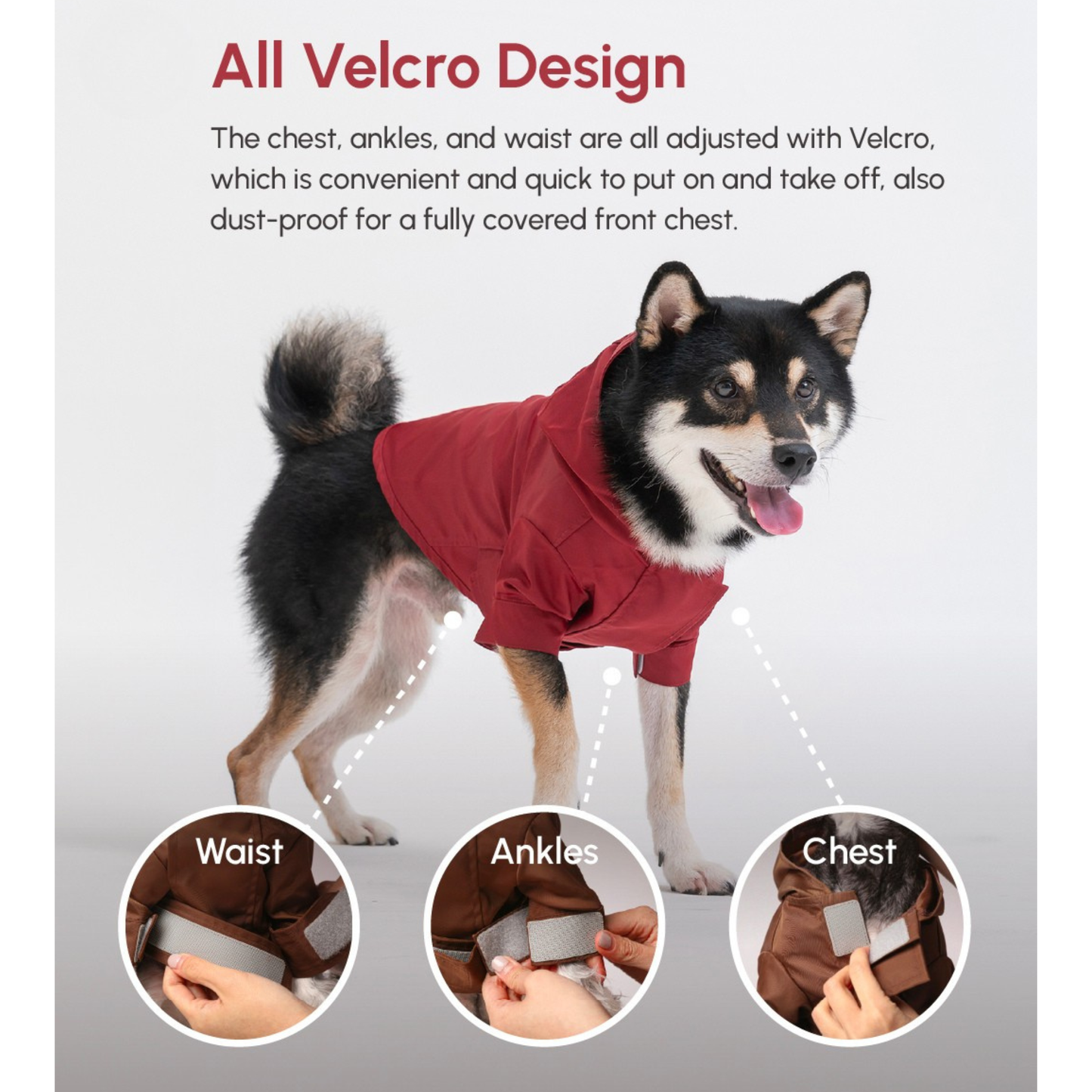 Tribeca Adjustable Raincoat Red