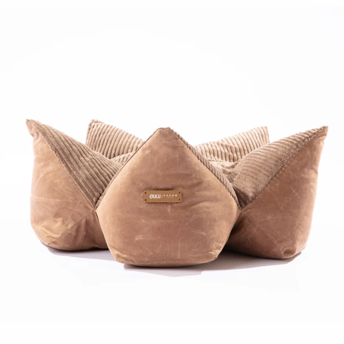 OULU X PEHOM Cuddle Pet Pillow Bed - Brown
