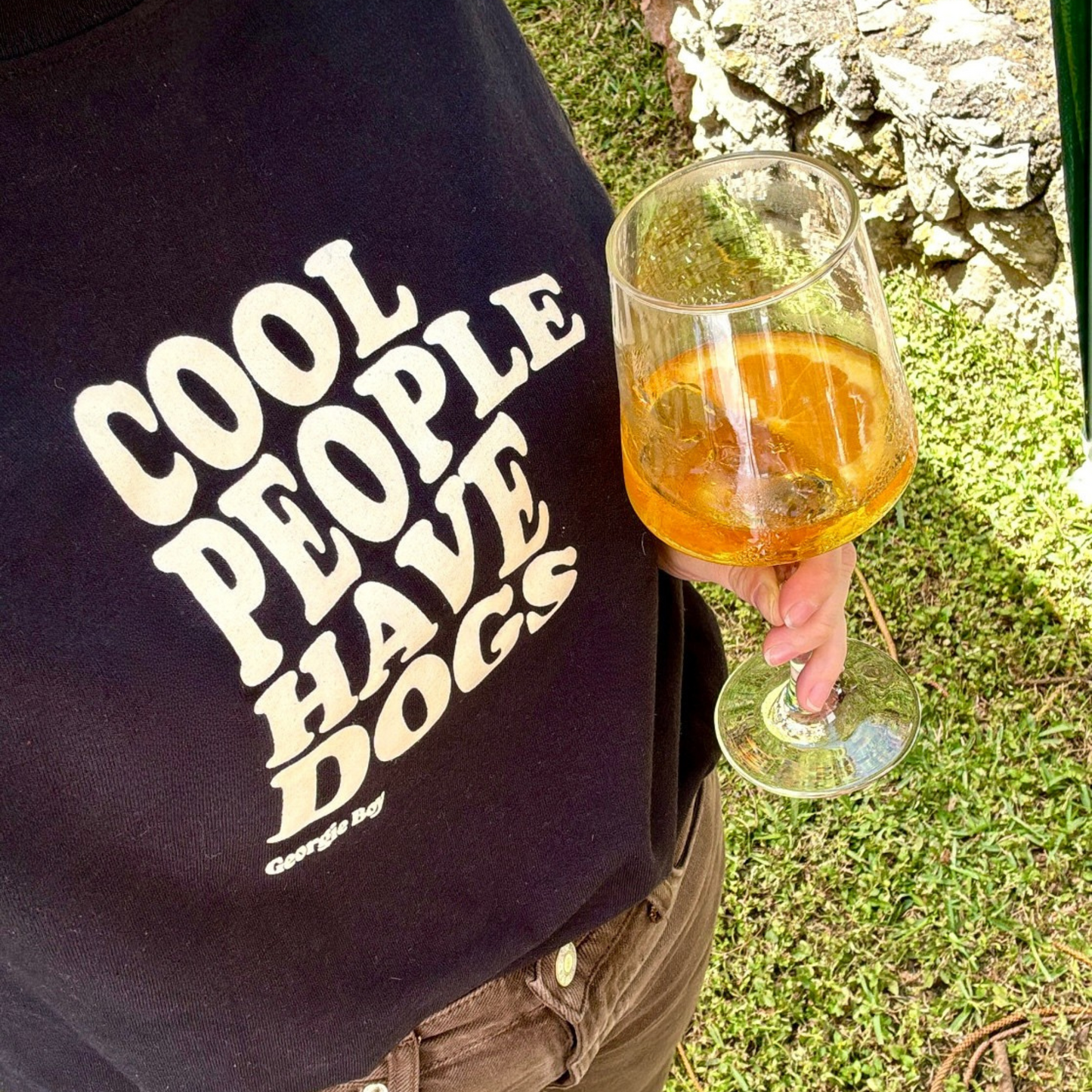 Cool People Have Dogs Tshirt Black
