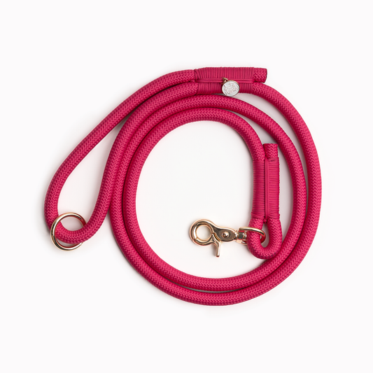 Magenta Braided Rope Leash