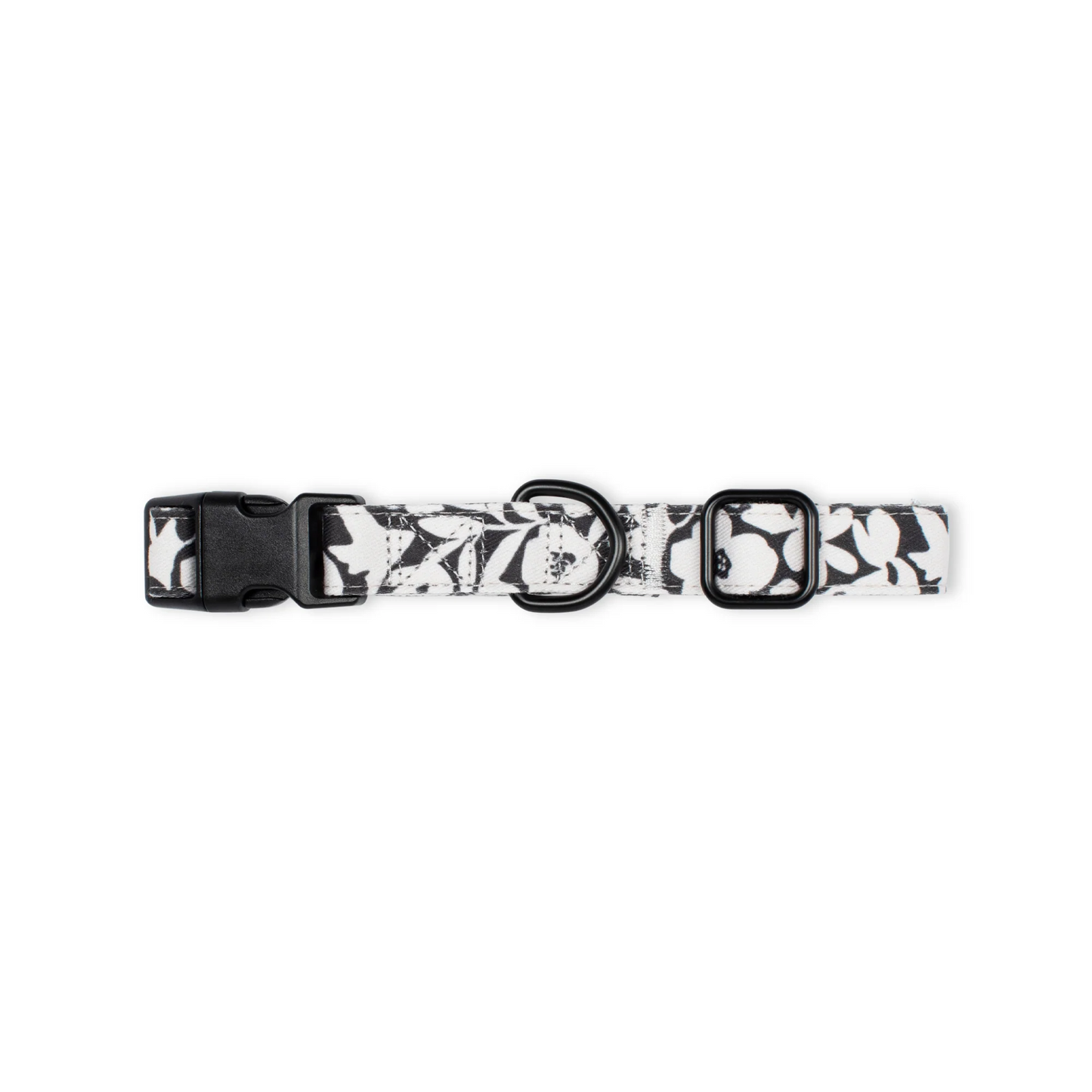 Charcoal Floral Dog Collar