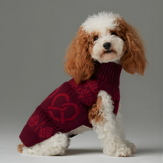 Pretzel Pet Sweater Burgundy